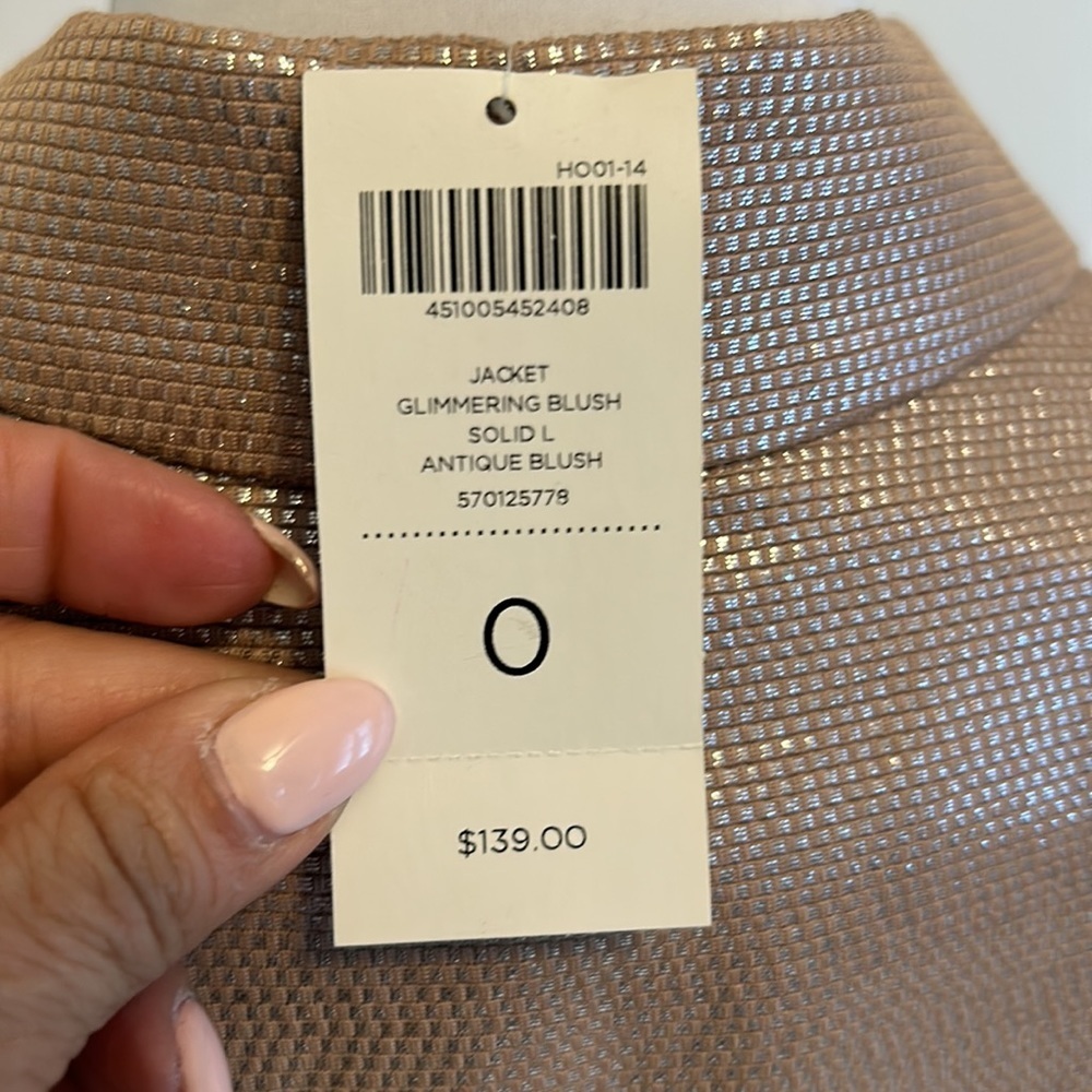 Chicos’s Glimmering Blush Blazer - Picture 7 of 13